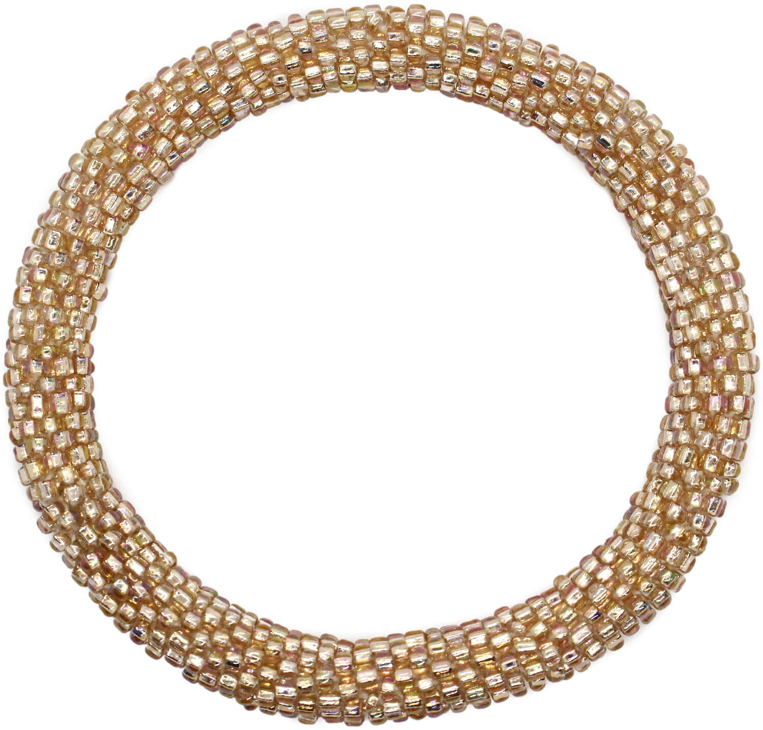 Metallic Cream More Bead Bangle - LOTUS SKY Nepal Bracelets