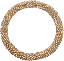 Metallic Cream More Bead Bangle - LOTUS SKY Nepal Bracelets