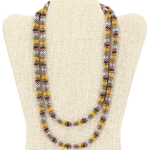 Rainbow in a Waterfall 63" Triple-Wrapper Necklace