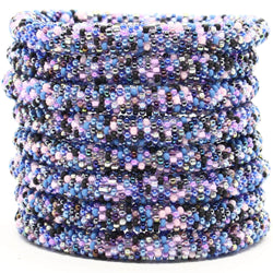 Electrified Midnight Wash Denim Confetti - LOTUS SKY Nepal Bracelets