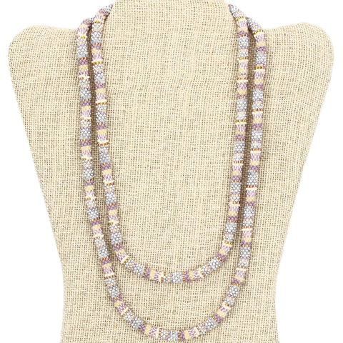Dark Orchid Semisolid 63" Triple-Wrapper Necklace