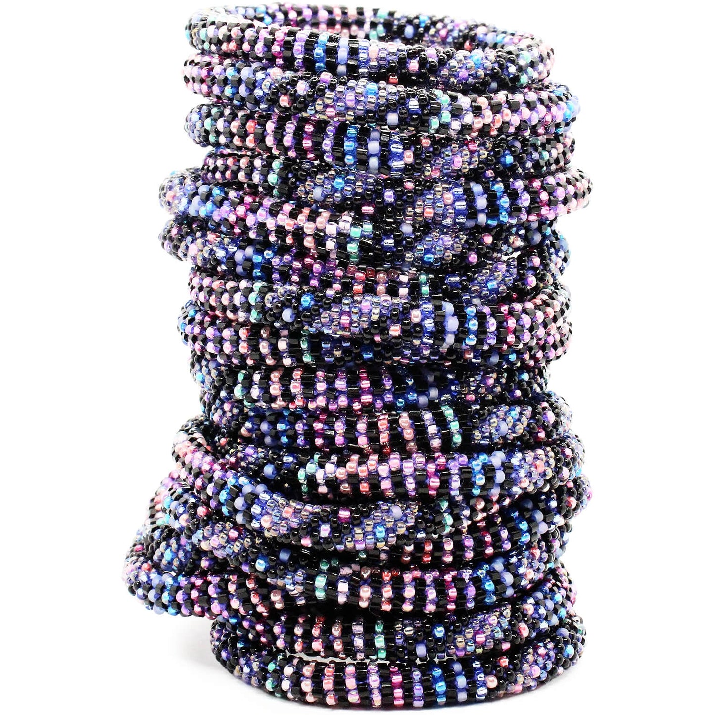 Pastel Rainbow in the Night - LOTUS SKY Nepal Bracelets