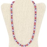She's a Firecracker Textile 24" Single-Layer Necklace - LOTUS SKY Nepal Bracelets