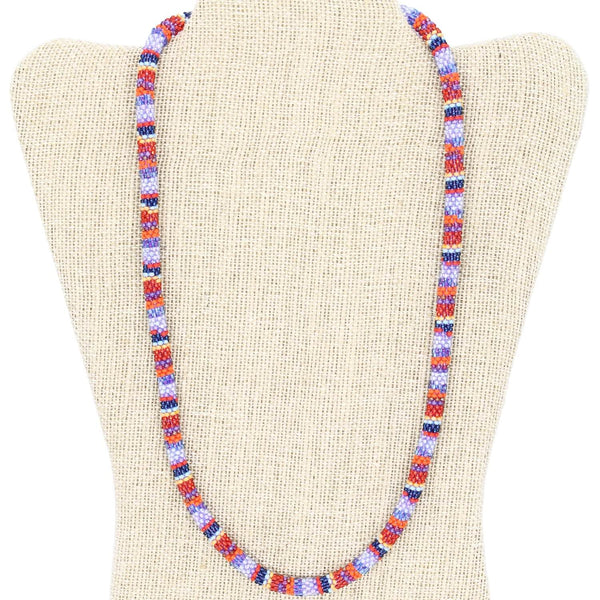 She's a Firecracker Textile 24" Single-Layer Necklace - LOTUS SKY Nepal Bracelets