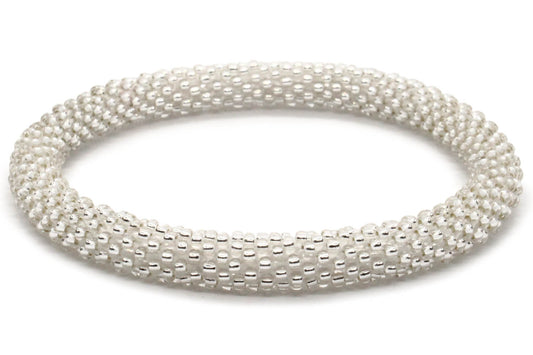 Snowflake Silver Solid - need to find this? - LOTUS SKY Nepal Bracelets