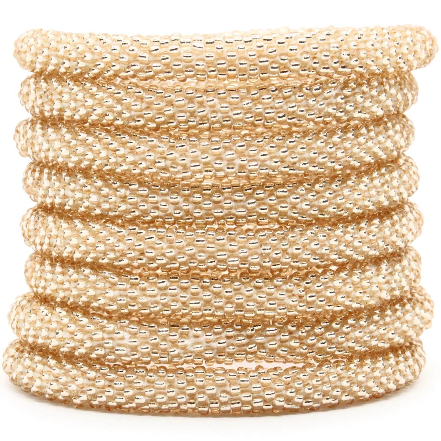 Sparkling Champagne Solid - LOTUS SKY Nepal Bracelets