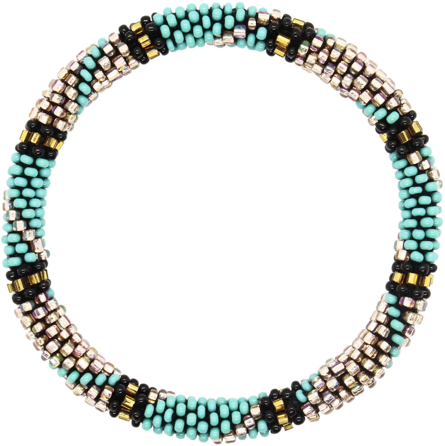 Splashed in Teal - LOTUS SKY Nepal Bracelets