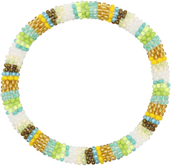 Summer Grass Green Textile - LOTUS SKY Nepal Bracelets