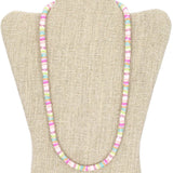 Summer Sari Textile 24" Single-Layer Necklace - LOTUS SKY Nepal Bracelets
