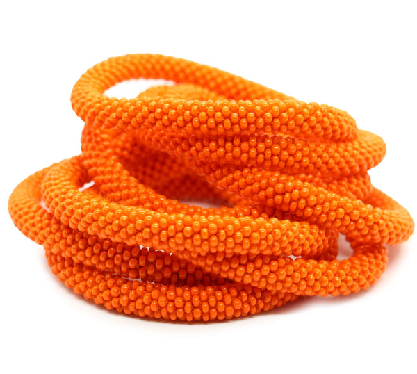 True Orange Solid - LOTUS SKY Nepal Bracelets