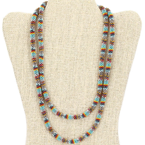 She's a Firecracker Textile 24" Single-Layer Necklace